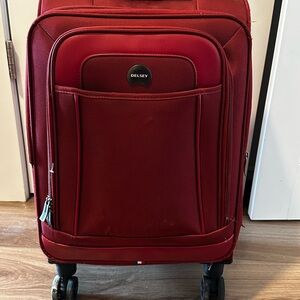 Delsey Red Spinner Suitcase